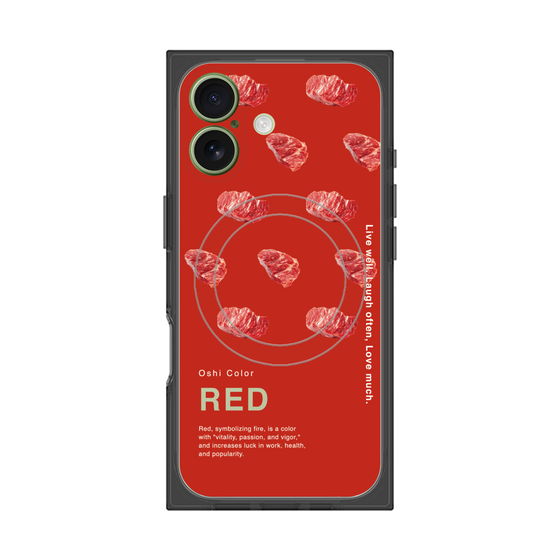 プレミアムスクエアケース with MagSafe［ RED-Meat ］