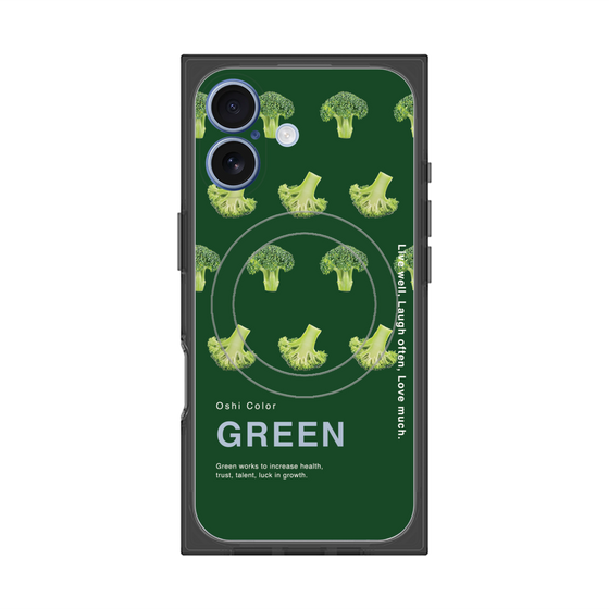プレミアムスクエアケース with MagSafe［ GREEN-Broccoli ］