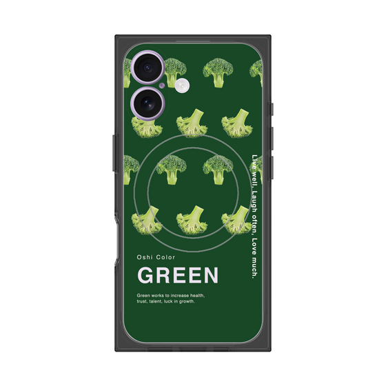 プレミアムスクエアケース with MagSafe［ GREEN-Broccoli ］