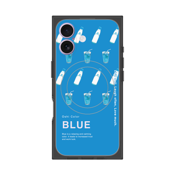 プレミアムスクエアケース with MagSafe［ BLUE-Ramune soda ］