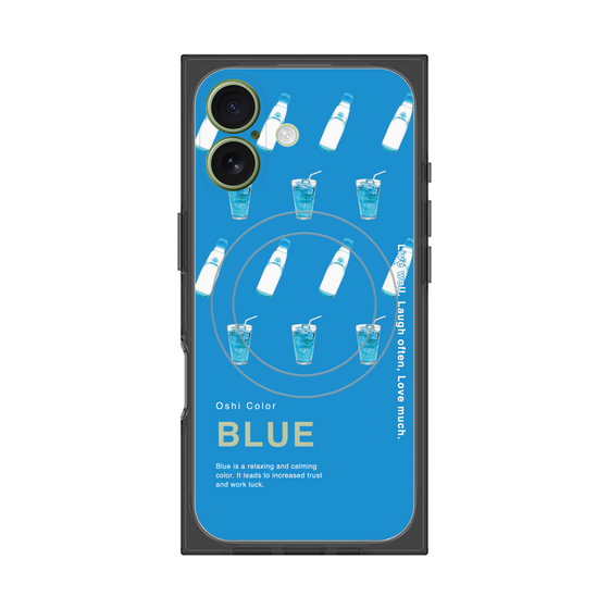 プレミアムスクエアケース with MagSafe［ BLUE-Ramune soda ］