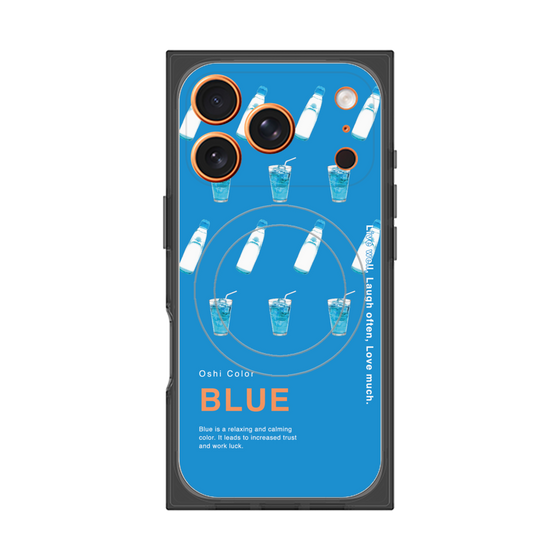 プレミアムスクエアケース with MagSafe［ BLUE-Ramune soda ］