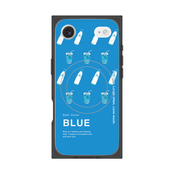 プレミアムスクエアケース with MagSafe［ BLUE-Ramune soda ］