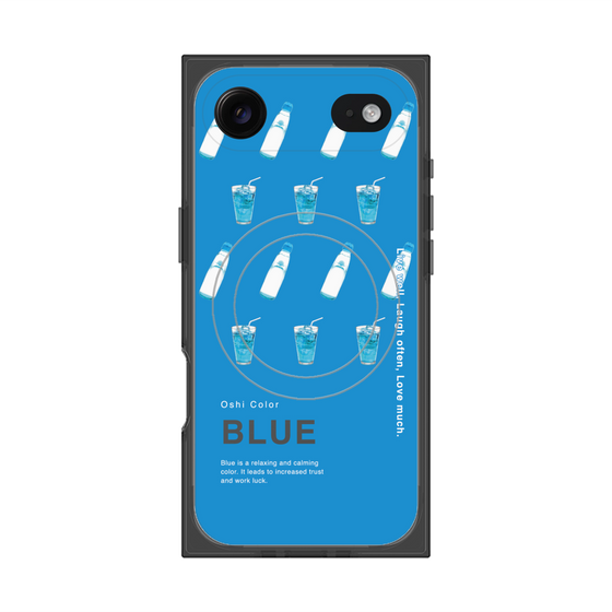 プレミアムスクエアケース with MagSafe［ BLUE-Ramune soda ］