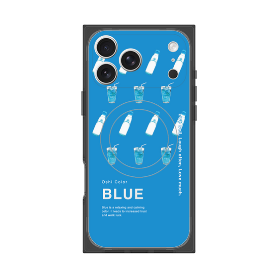プレミアムスクエアケース with MagSafe［ BLUE-Ramune soda ］