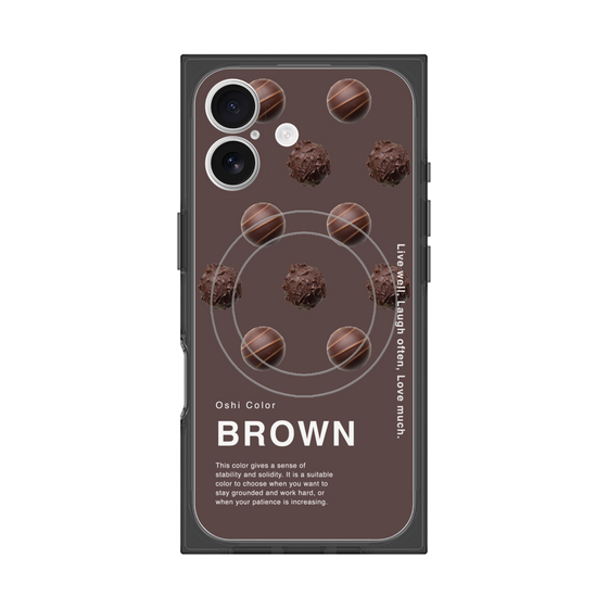 プレミアムスクエアケース with MagSafe［ BROWN-Chocolate ］