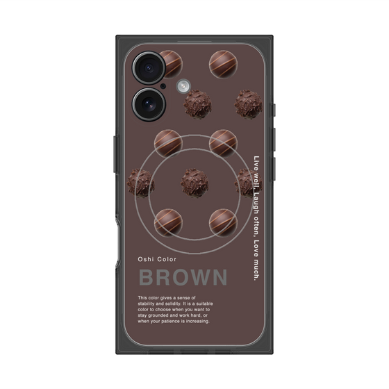 プレミアムスクエアケース with MagSafe［ BROWN-Chocolate ］