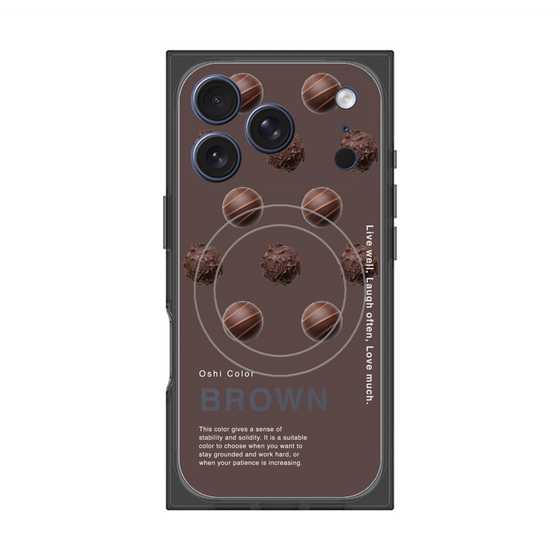 プレミアムスクエアケース with MagSafe［ BROWN-Chocolate ］