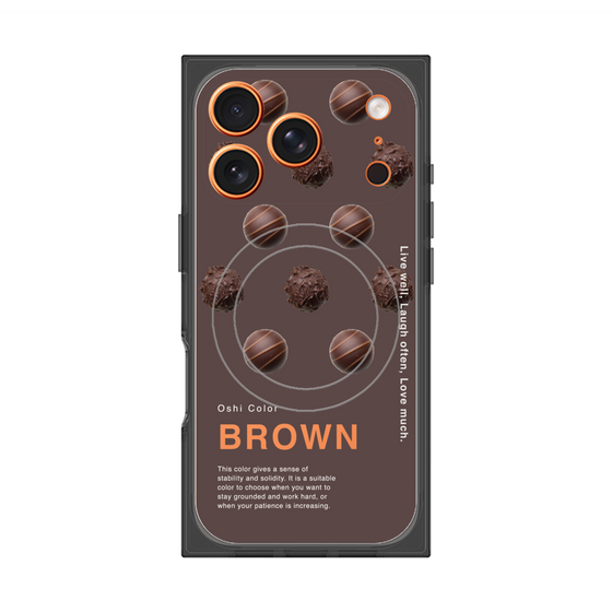 プレミアムスクエアケース with MagSafe［ BROWN-Chocolate ］