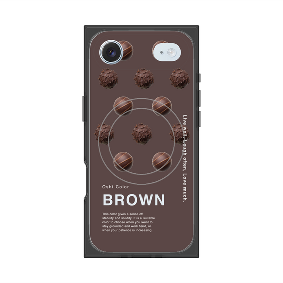 プレミアムスクエアケース with MagSafe［ BROWN-Chocolate ］