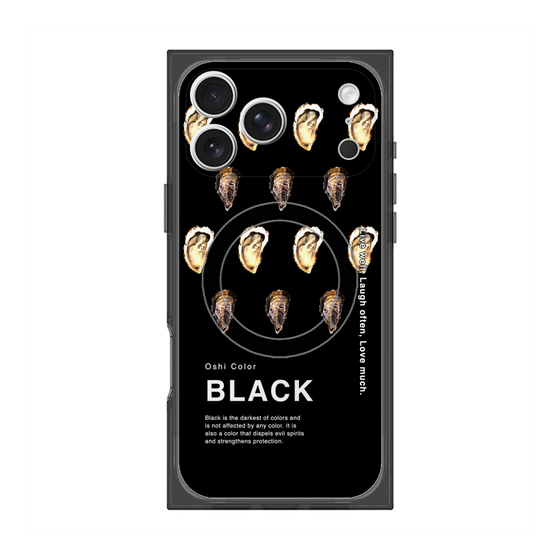 プレミアムスクエアケース with MagSafe［ BLACK-Oyster ］