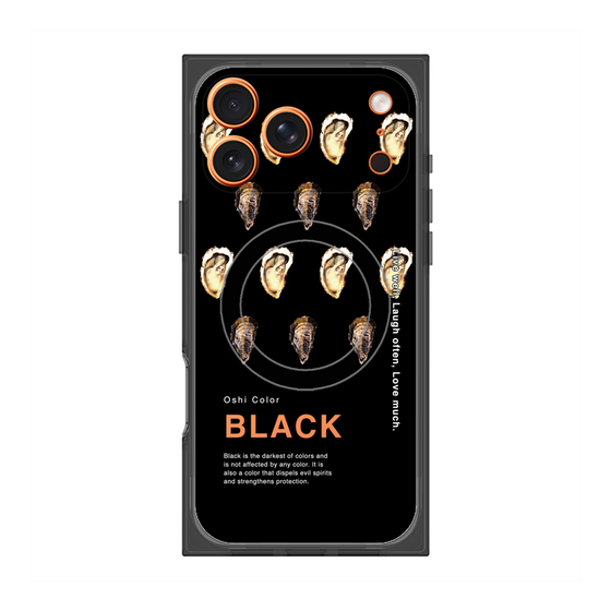プレミアムスクエアケース with MagSafe［ BLACK-Oyster ］