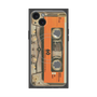プレミアムスクエアケース with MagSafe［ RETORO CASSETTE TAPE - Skeleton Orange ］