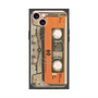 プレミアムスクエアケース with MagSafe［ RETORO CASSETTE TAPE - Skeleton Orange ］