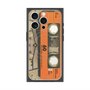 プレミアムスクエアケース with MagSafe［ RETORO CASSETTE TAPE - Skeleton Orange ］