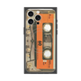 プレミアムスクエアケース with MagSafe［ RETORO CASSETTE TAPE - Skeleton Orange ］