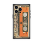 プレミアムスクエアケース with MagSafe［ RETORO CASSETTE TAPE - Skeleton Orange ］