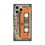 プレミアムスクエアケース with MagSafe［ RETORO CASSETTE TAPE - Skeleton Orange ］