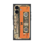 プレミアムスクエアケース with MagSafe［ RETORO CASSETTE TAPE - Skeleton Orange ］