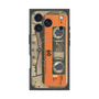 プレミアムスクエアケース with MagSafe［ RETORO CASSETTE TAPE - Skeleton Orange ］