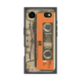 プレミアムスクエアケース with MagSafe［ RETORO CASSETTE TAPE - Skeleton Orange ］