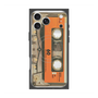 プレミアムスクエアケース with MagSafe［ RETORO CASSETTE TAPE - Skeleton Orange ］