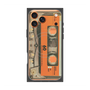プレミアムスクエアケース with MagSafe［ RETORO CASSETTE TAPE - Skeleton Orange ］