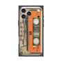 プレミアムスクエアケース with MagSafe［ RETORO CASSETTE TAPE - Skeleton Orange ］
