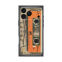 プレミアムスクエアケース with MagSafe［ RETORO CASSETTE TAPE - Skeleton Orange ］