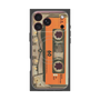 プレミアムスクエアケース with MagSafe［ RETORO CASSETTE TAPE - Skeleton Orange ］