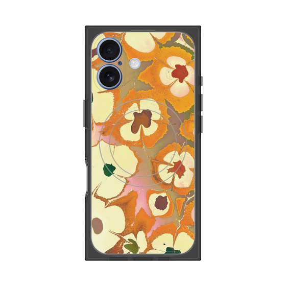 プレミアムスクエアケース with MagSafe［ y2k(Year2000) - Flower - Orange Pink ］