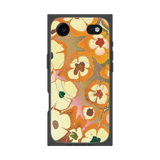 プレミアムスクエアケース with MagSafe［ y2k(Year2000) - Flower - Orange Pink ］