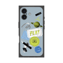 プレミアムスクエアケース with MagSafe［ Playful sticker - Dusty Blue ］