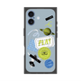 プレミアムスクエアケース with MagSafe［ Playful sticker - Dusty Blue ］