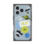プレミアムスクエアケース with MagSafe［ Playful sticker - Dusty Blue ］