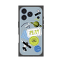 プレミアムスクエアケース with MagSafe［ Playful sticker - Dusty Blue ］