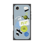 プレミアムスクエアケース with MagSafe［ Playful sticker - Dusty Blue ］