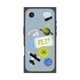 プレミアムスクエアケース with MagSafe［ Playful sticker - Dusty Blue ］