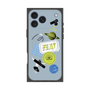プレミアムスクエアケース with MagSafe［ Playful sticker - Dusty Blue ］