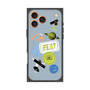 プレミアムスクエアケース with MagSafe［ Playful sticker - Dusty Blue ］