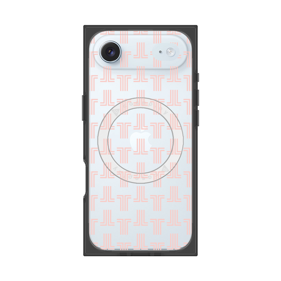 プレミアムスクエアケース with MagSafe［ LANVIN en Bleu - Monogram - Pink ］