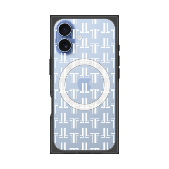 プレミアムスクエアケース with MagSafe［ LANVIN en Bleu - Monogram - White ］