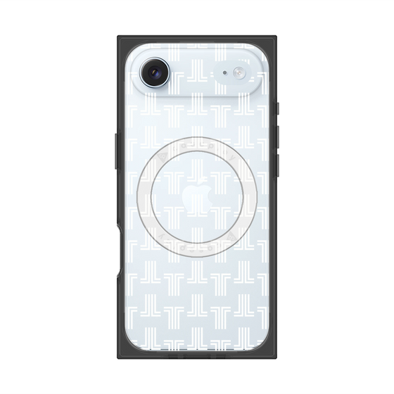 プレミアムスクエアケース with MagSafe［ LANVIN en Bleu - Monogram - White ］