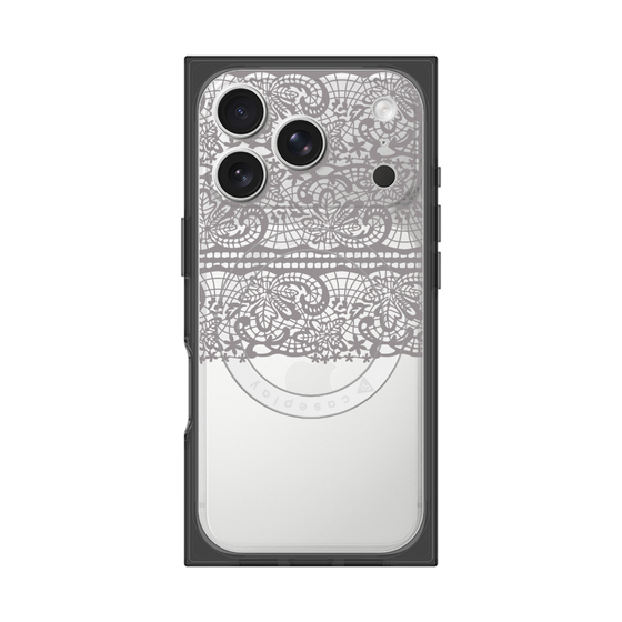 プレミアムスクエアケース with MagSafe［ LANVIN en Bleu - Lace - Black ］