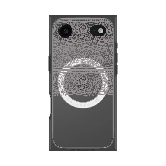 プレミアムスクエアケース with MagSafe［ LANVIN en Bleu - Lace - Black ］