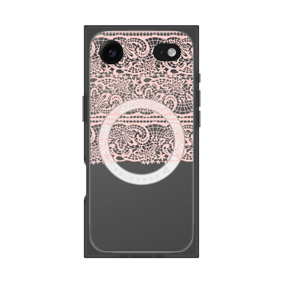 プレミアムスクエアケース with MagSafe［ LANVIN en Bleu - Lace - Pink ］