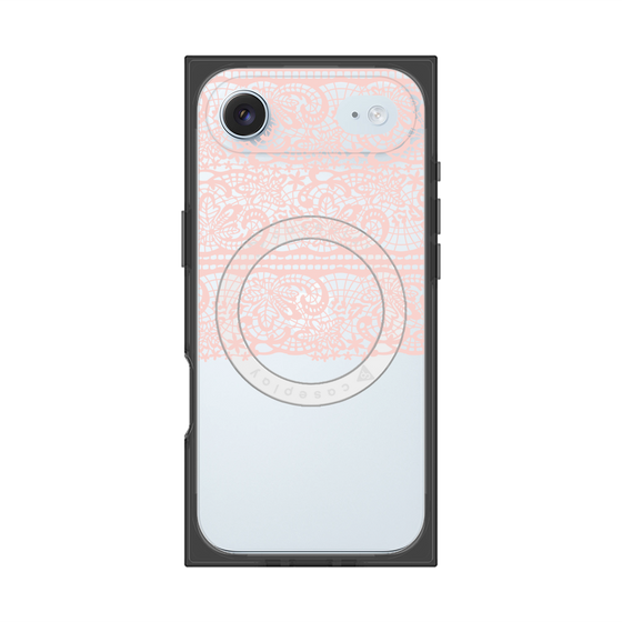 プレミアムスクエアケース with MagSafe［ LANVIN en Bleu - Lace - Pink ］
