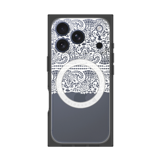 プレミアムスクエアケース with MagSafe［ LANVIN en Bleu - Lace - White ］