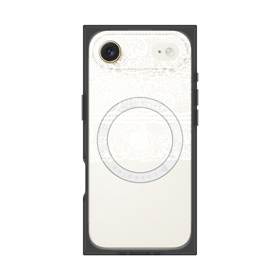 プレミアムスクエアケース with MagSafe［ LANVIN en Bleu - Lace - White ］