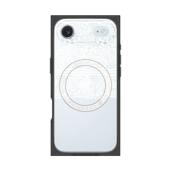 プレミアムスクエアケース with MagSafe［ LANVIN en Bleu - Lace - White ］